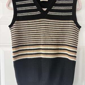 Pendleton striped wool sweater vest